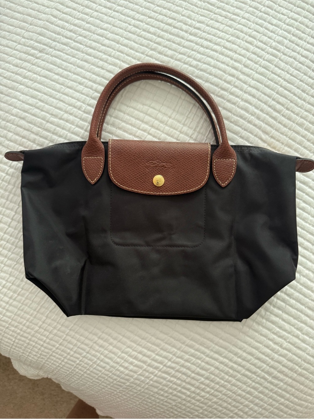 Longchamp Le Pliage Mini Top Handle Bag – Black